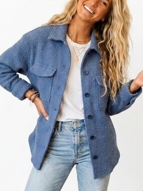 BANANA REPUBLIC | BLUE WOOL SHACKET